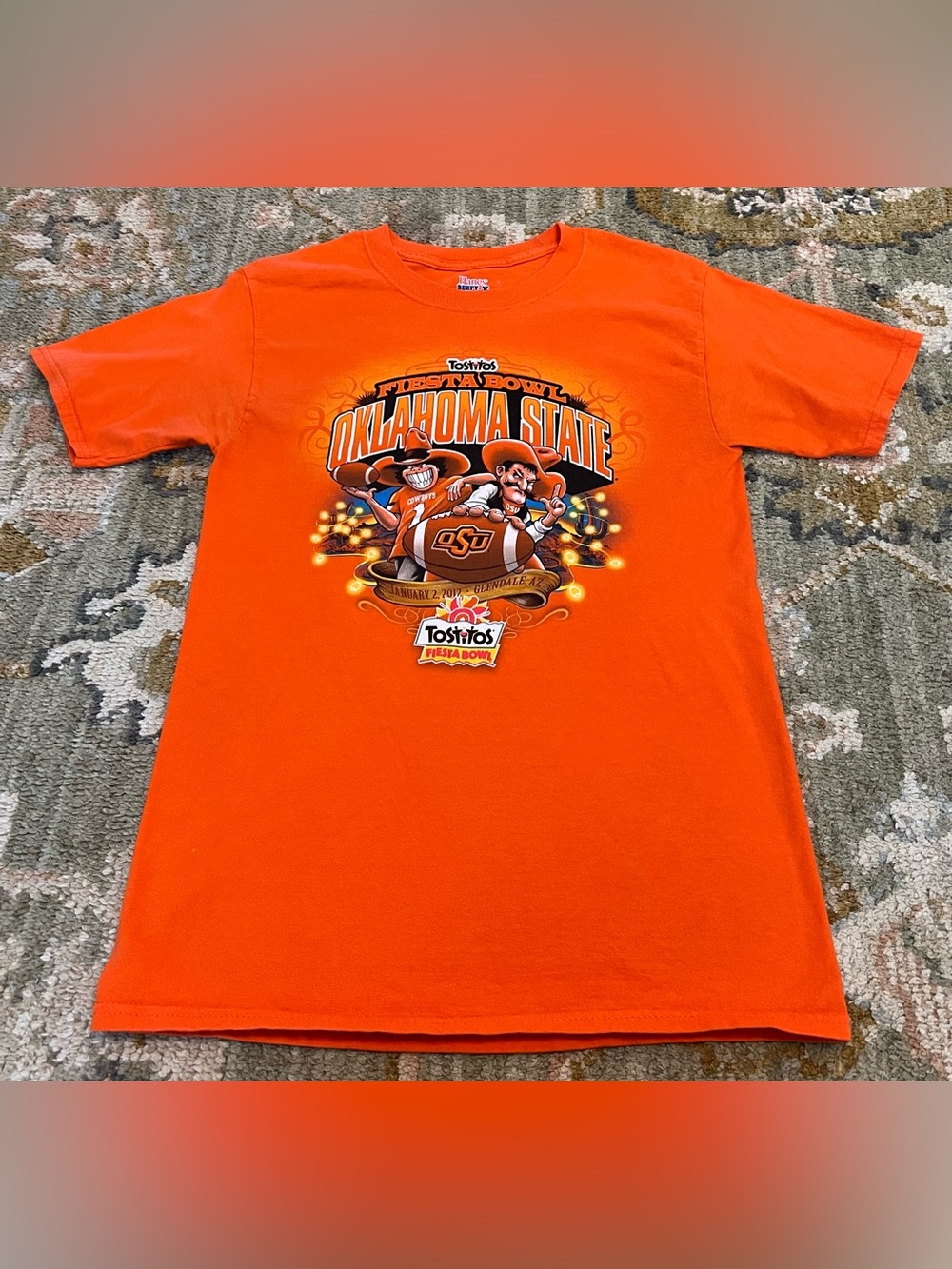 Oklahoma State Cowboys Fiesta Bowl Shirt Men’s Size Small Color Orange
